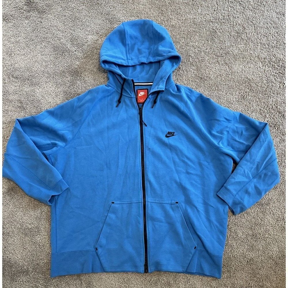 NIKE Men’s Sportswear Tech Fleece Hoodie 559592-435 Light Blue Size XXL